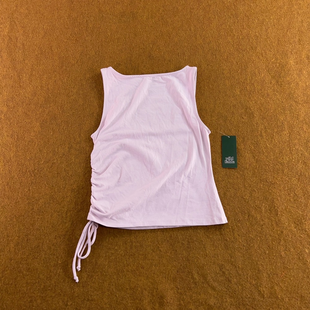Wild Fable Womens Medium Light Purple Side Cinch Drawstring Tank Top NWT
